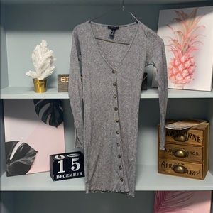 Grey button dress